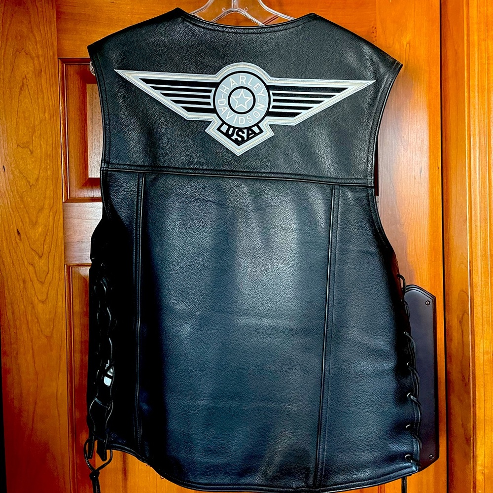 Harley-Davidson Leather Vest-Black XL